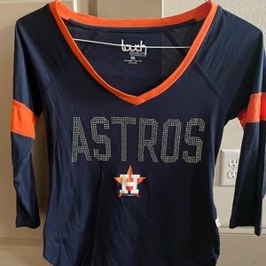 MLB Houston Astros 3/4 sleeve V-neck shirt / top - XS